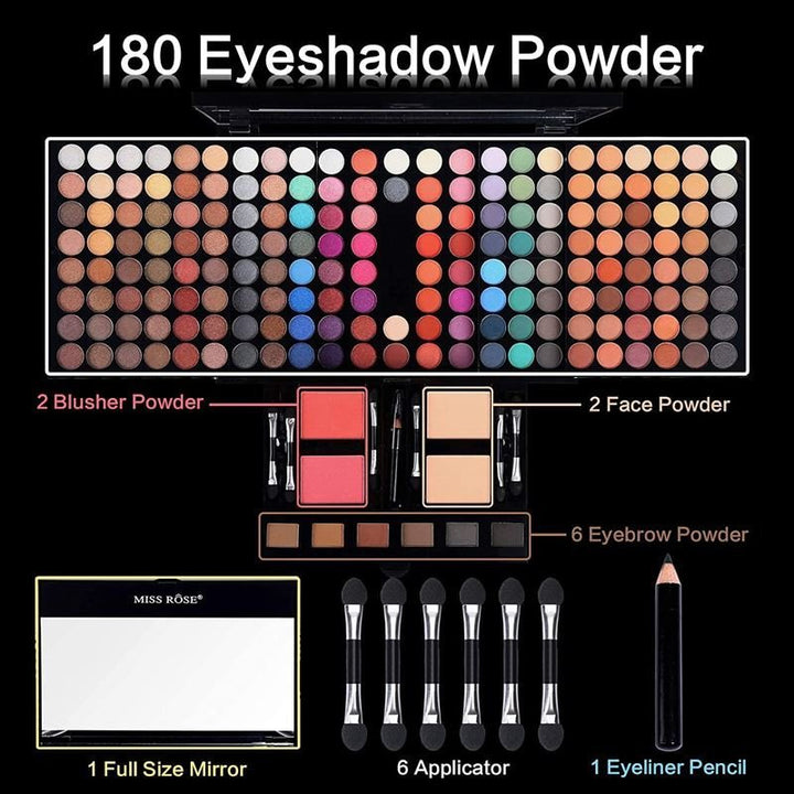 Miss Rose Eyeshadow palette set - Blockbuster makeup palette - 180 colours - | Fashiongirl