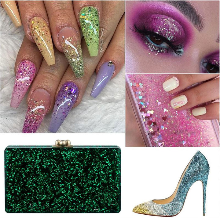 Nail Decoration / Nail Decoration Kit for manicure with pearls, sequins, glitter &amp; diamonds - 48 bottles - | Fashiongirl