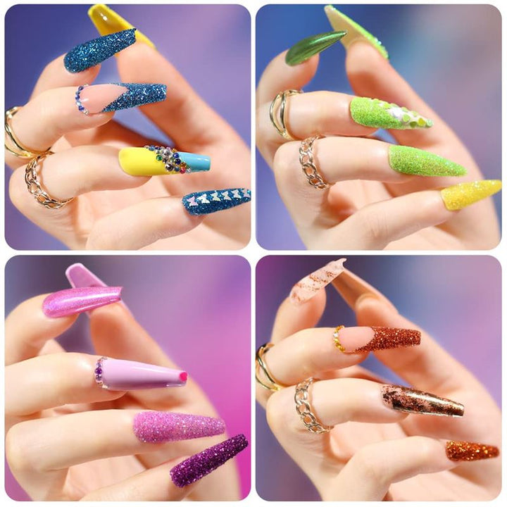 Nail Decoration / Nail Decoration Kit for manicure with pearls, sequins, glitter &amp; diamonds - 48 bottles - | Fashiongirl