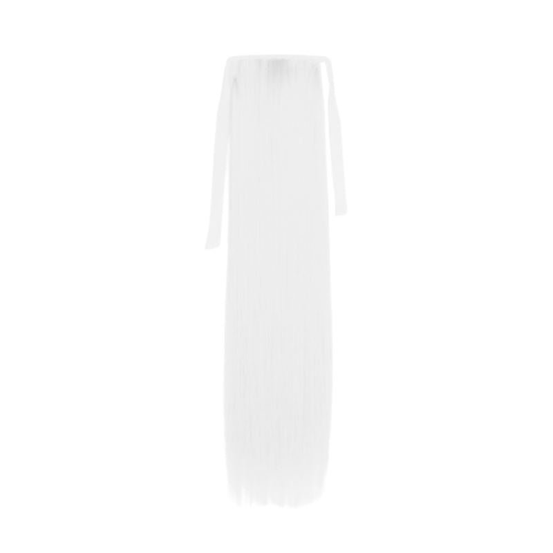 Pony tail Fibre extensions straight Total White - | Fashiongirl