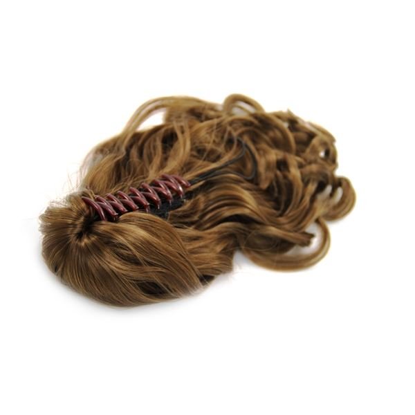 Ponytail Ponytail with hair clip, curly - Light brown #6 - | Fashiongirl