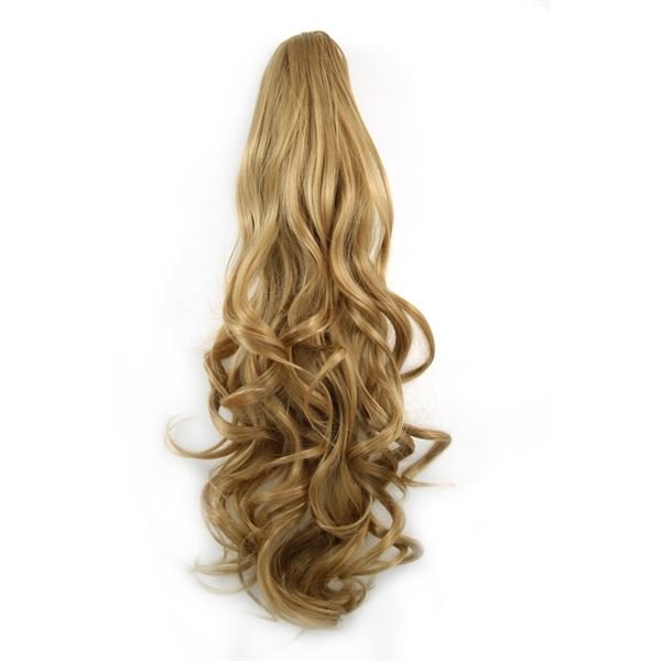 Ponytail Ponytail with hair clip, Curly - Medium blonde #27 - | Fashiongirl