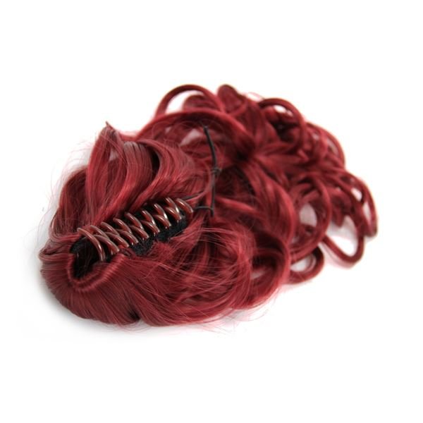 Ponytail Ponytail with hair clip, Curly - red brown #33 - | Fashiongirl