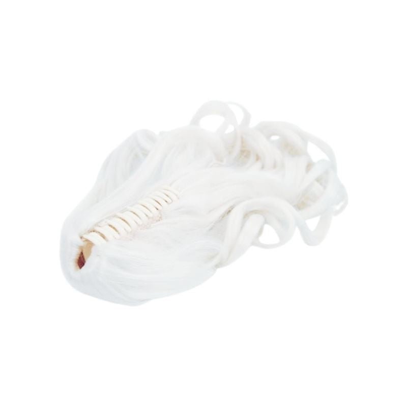Ponytail Ponytail with hair clip, curly - Total White - | Fashiongirl