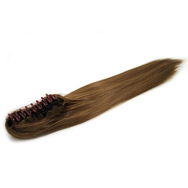Ponytail Ponytail with hair clip, straight - Light brown #6 - | Fashiongirl