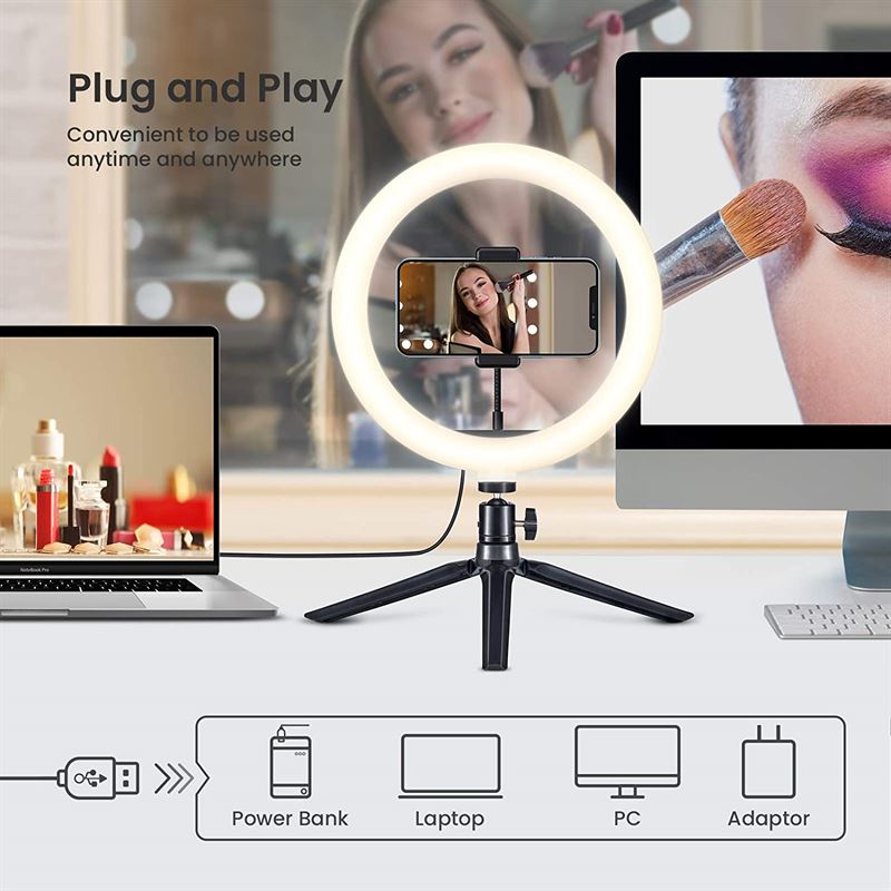 Ring Light med RGB lys + Trådløs fjernbetjening - | Fashiongirl