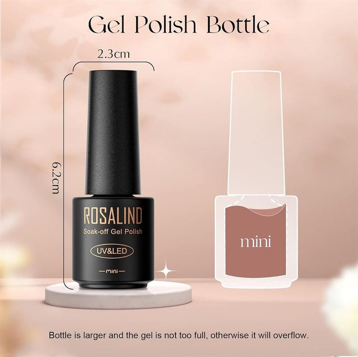 ROSALIND 38 - Piece Gel Nail Polish Set with 35 Colours + Base Coat &amp; Top Coats (38 x 5 ml) - | Fashiongirl