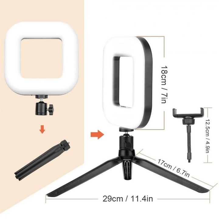 Selfie Ring Light for iPhone / Android | LED lighting for smartphones - D21 - | Fashiongirl