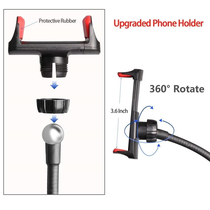 Selfie Ring Light with LED light with brightness control + flexible arms | Perfect for streaming / vlog / youtube / makeup