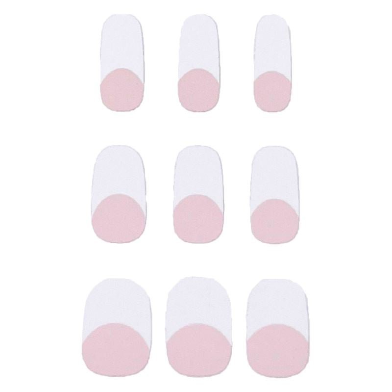 Semi Cured Gel Nail Stickers / Self - adhesive nail polish - Classic French (JK - 331) - | Fashiongirl
