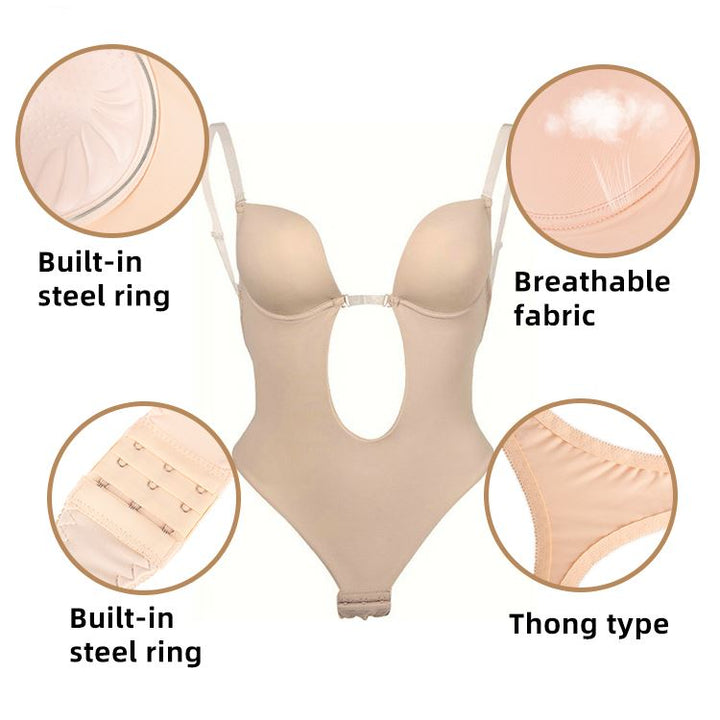 Shapelux Backless Bodysuit - Nude - | Fashiongirl