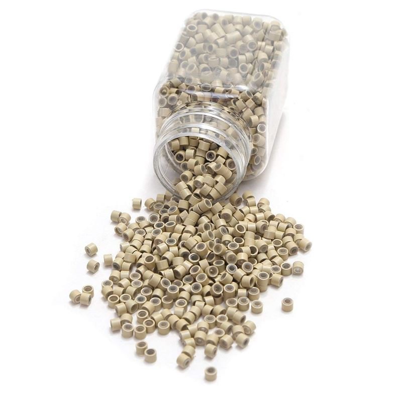 Silicone micro rings for extensions - Blonde 500 pcs. - | Fashiongirl