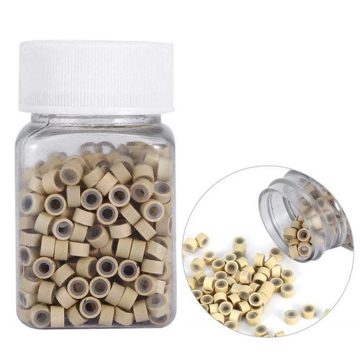 Silicone micro rings for extensions - Blonde 500 pcs. - | Fashiongirl