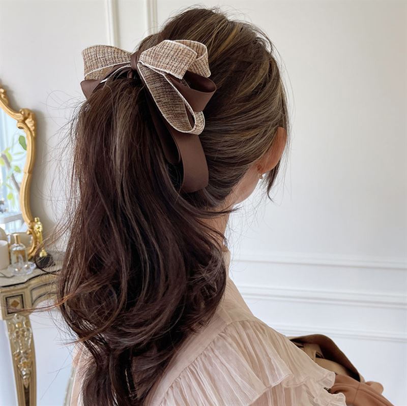 SOHO Aidan Aidan Bow Banana Hair Clip - Pink - Hair Accessories | Fashiongirl