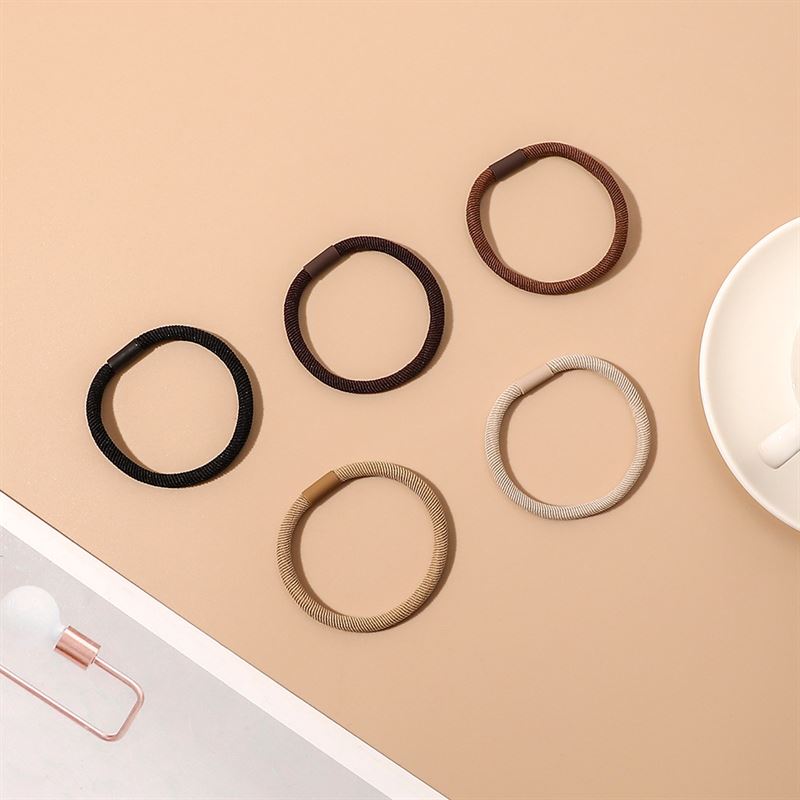 SOHO Amelie Hair elastics - Brown - Hair Accessories | Fashiongirl