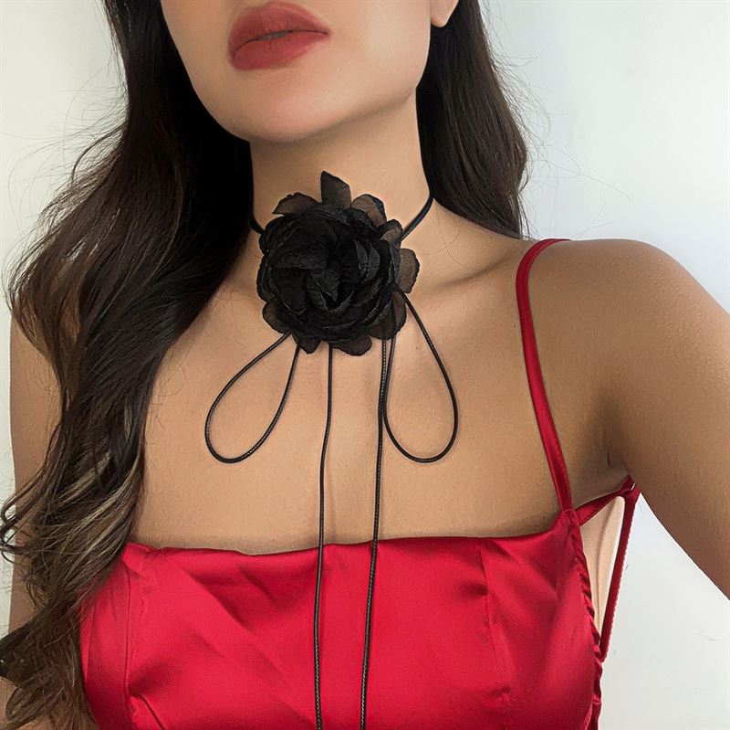 SOHO Bara Choker Necklace - Black - | Fashiongirl
