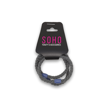 SOHO Hair elastics - Grey blue 3 pcs - Hair Accessories | Fashiongirl