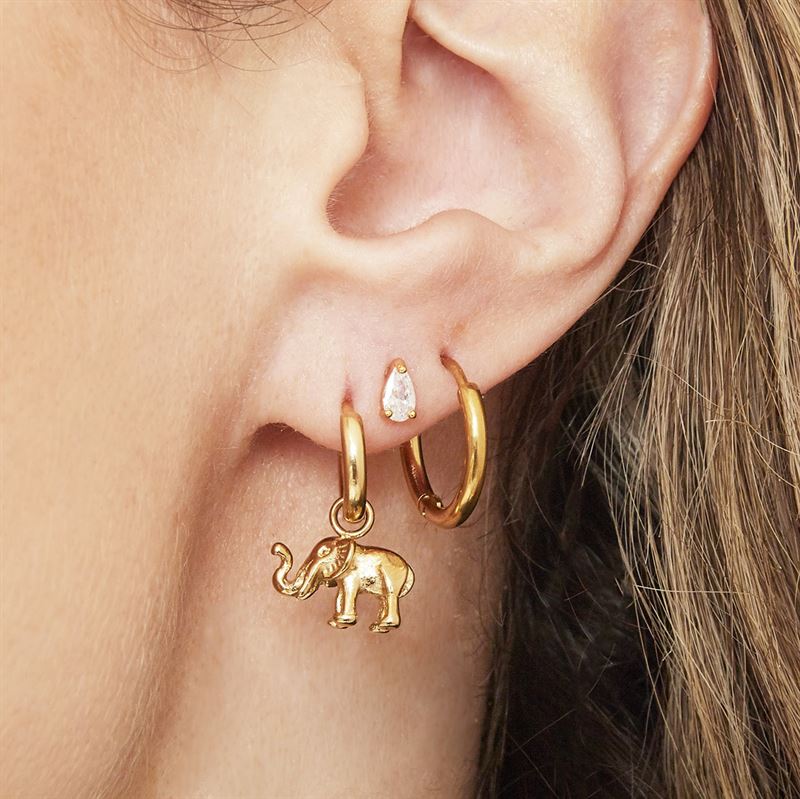 SOHO Hoops / Hoop Earrings 1.6 cm - Gold - | Fashiongirl