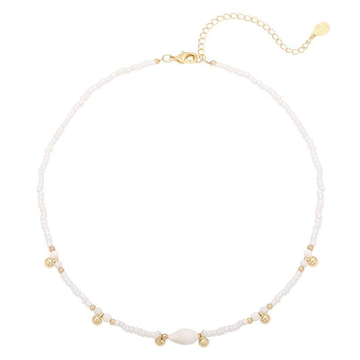 SOHO Ila Pearl Necklace - White - | Fashiongirl
