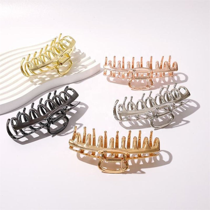 SOHO Kana Metal Hair Claw - Gold - Hair Accessories