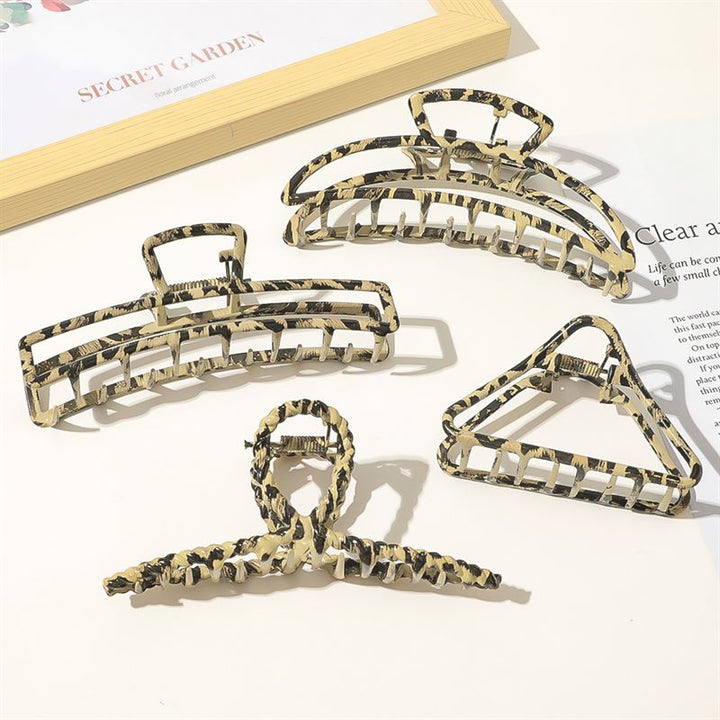 SOHO Leopard Metal Barette Hair Claw - Hair Accessories