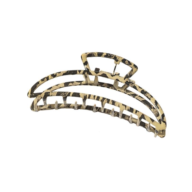 SOHO Leopard Metal Barette Hair Claw - Hair Accessories