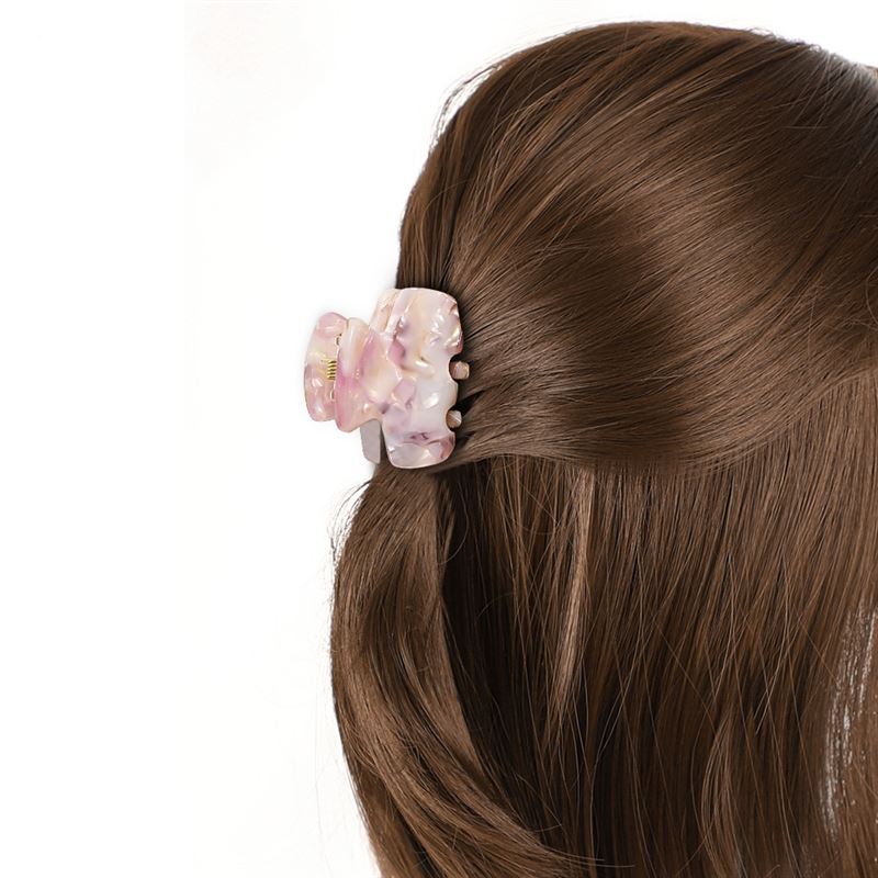 SOHO Loa Mini Hair Claw - White Marble - Hair Accessories