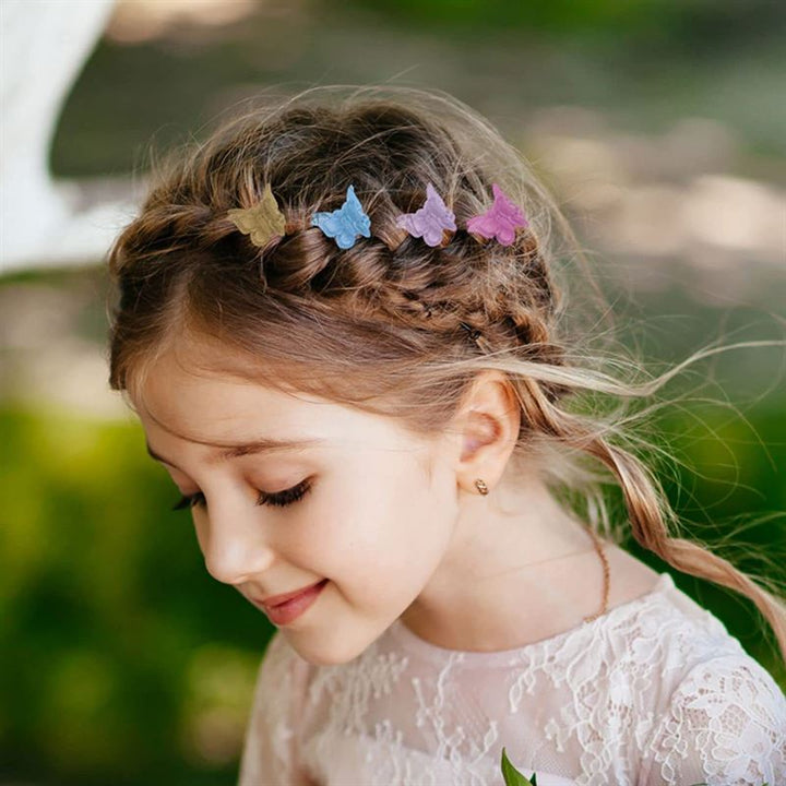 SOHO Mini Butterfly Hair Claws - 100 pcs Butterfly Hair Claws Multi Jelly Pastel Colour - Hair Accessories