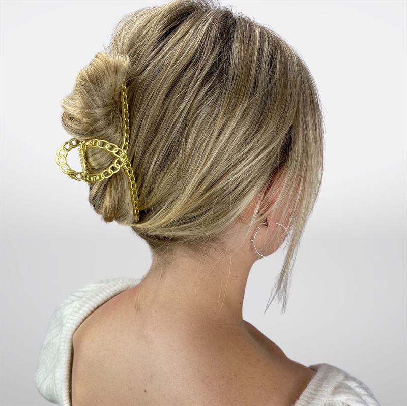 SOHO Monz Metal Hair Claw - Gold - Hair Accessories