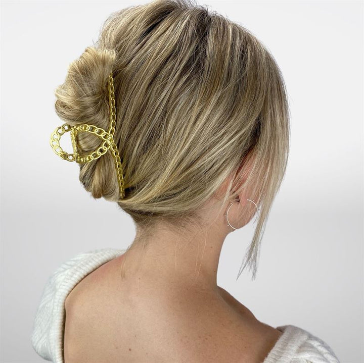 SOHO Monz Metal Hair Claw - Gold - Hair Accessories