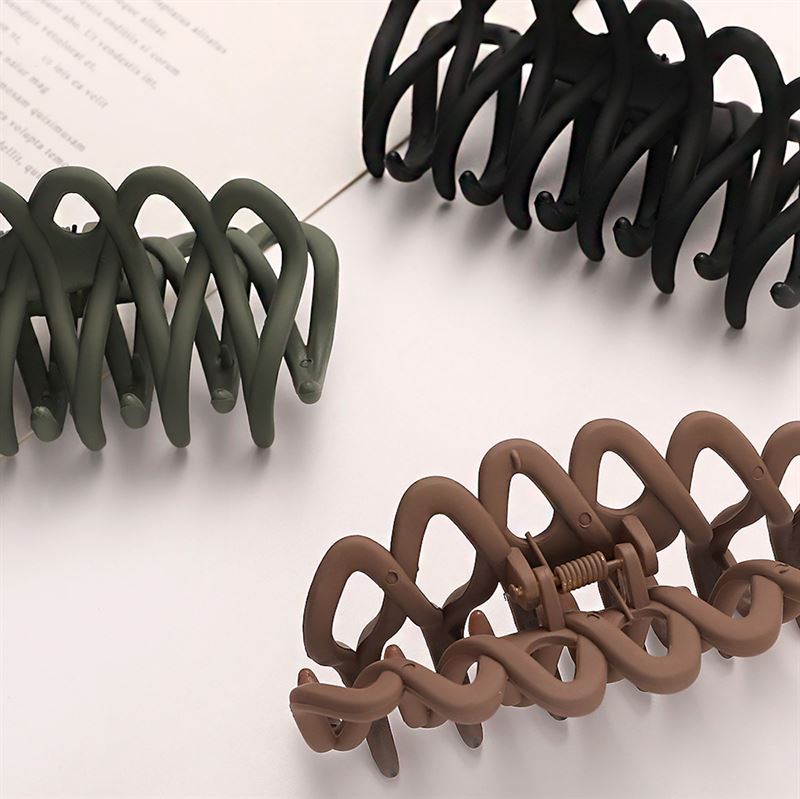 SOHO Olive Hair Claw - White - Hair Accessories
