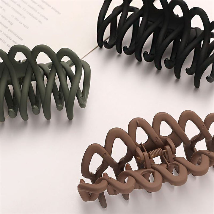 SOHO Olive Hair Claw - White - Hair Accessories