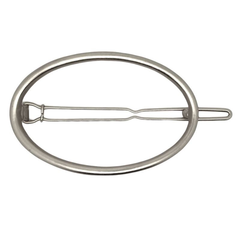 SOHO Oval Hair Clip - Silver - | Fashiongirl