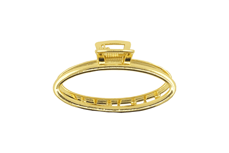 SOHO Oval Small Metal Hair Claw - Gold - Hair Accessories