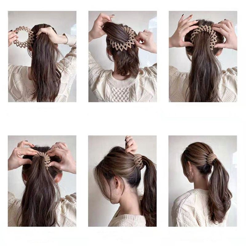 SOHO Pesca Ponytail Spiral - Grey Tortoise - | Fashiongirl