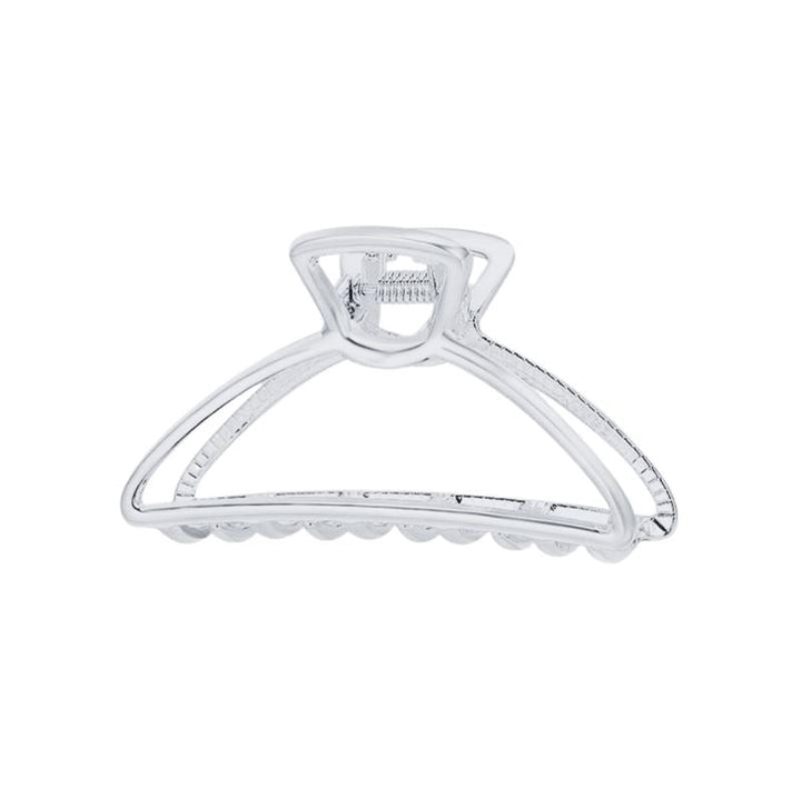 SOHO Tori Small Metal Hair Claw - Matt Silver - Hair Accessories