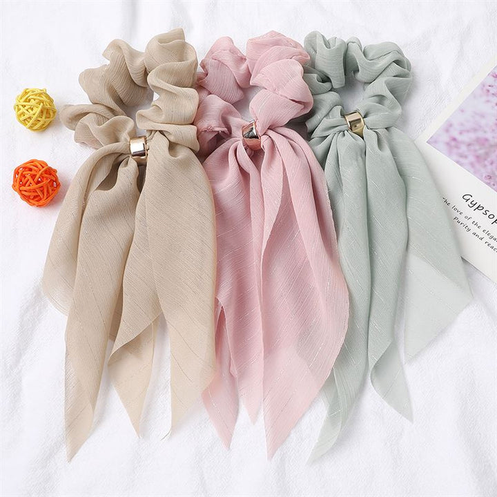 SOHO Vina Scrunchie with scarf - Green - Hair Accessories