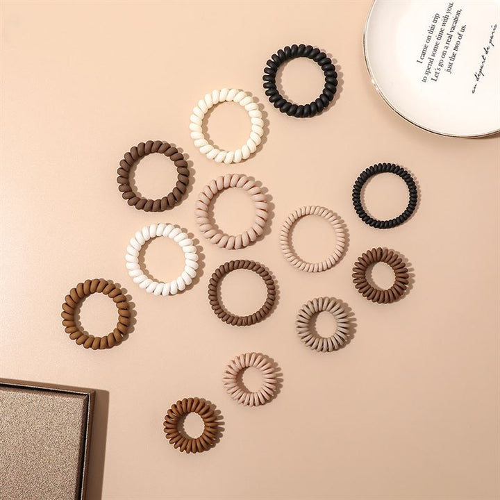 SOHO Wave Spiral Hair elastics - Cream - Hair Accessories | Fashiongirl