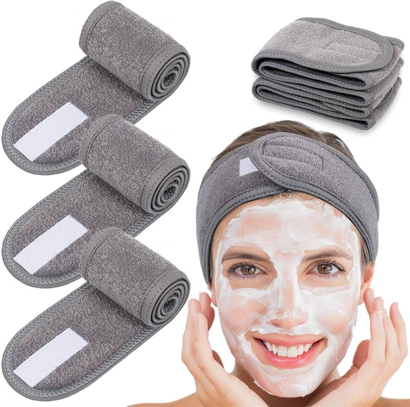 Spa Hairband with Velcro closure, grey - Hair Accessories | Fashiongirl