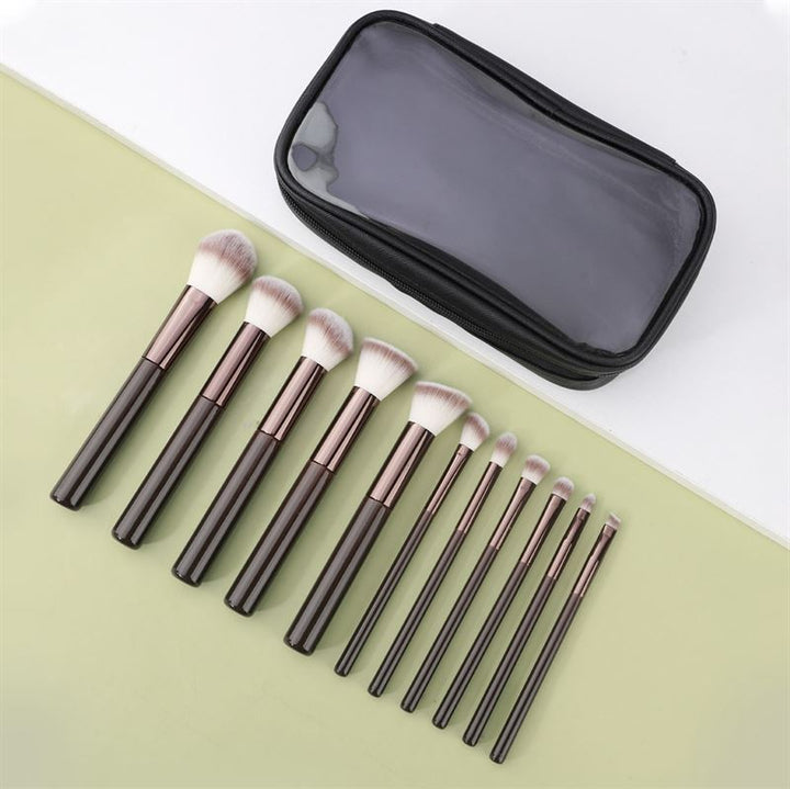 Technique PRO Chocolate Bronze Makeup Brush Set - 11 makeup brushes - | Fashiongirl
