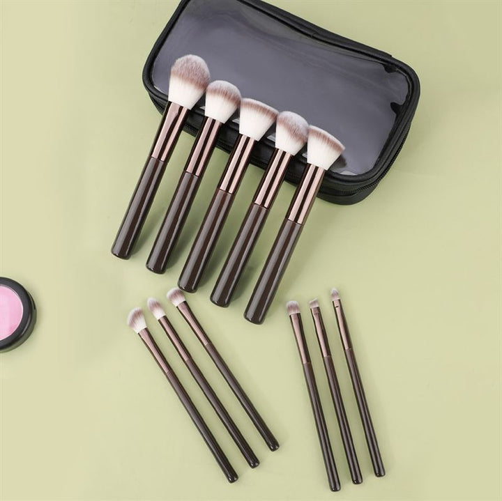Technique PRO Chocolate Bronze Makeup Brush Set - 11 makeup brushes - | Fashiongirl