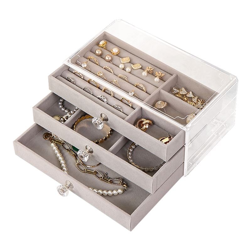 UNIQ Acrylic Jewellery Organiser with 3 drawers - J305 - Organiser