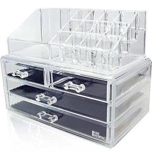 UNIQ Acrylic Jewelry and Makeup Organizer with 4 Drawers, Clear - SF 1155 - Organiser