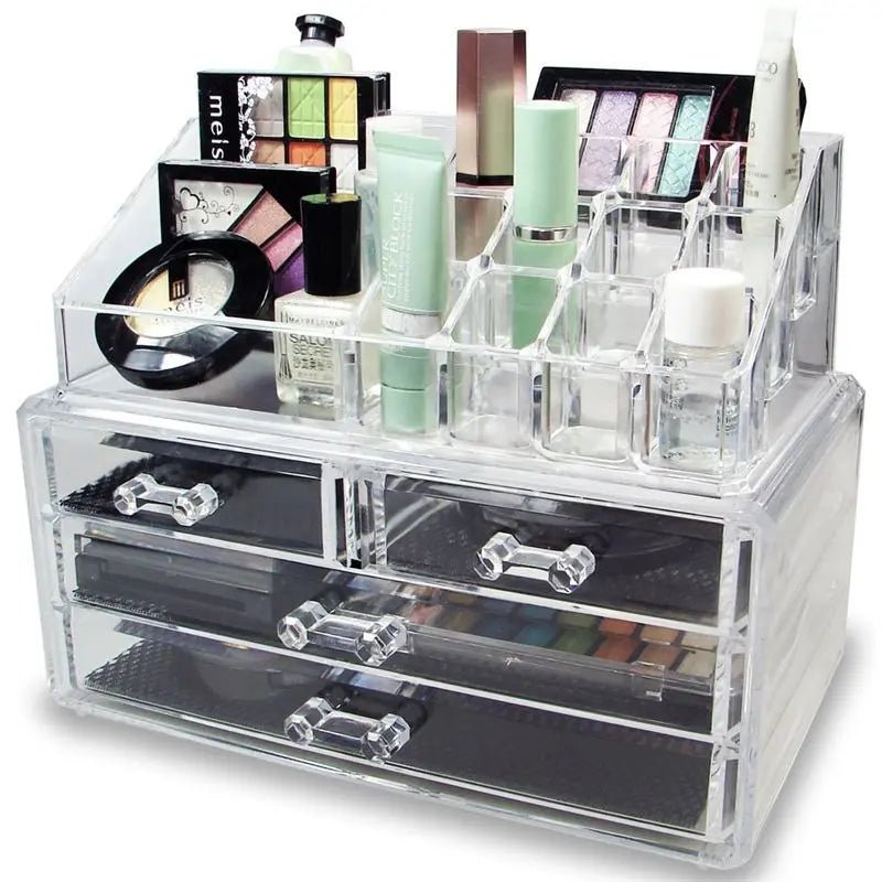 UNIQ Acrylic Jewelry and Makeup Organizer with 4 Drawers, Clear - SF 1155 - Organiser