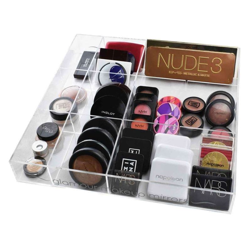 UNIQ Acrylic Organiser tray for makeup / jewellery - 12 compartments - Organiser