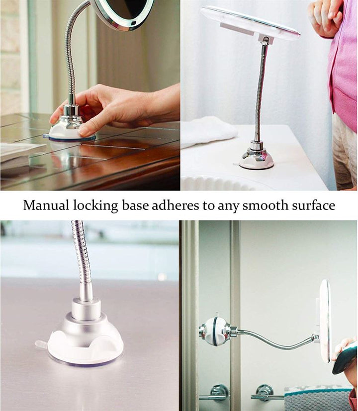 UNIQ Flexible Mirror with LED light &amp; 10x magnification - | Fashiongirl