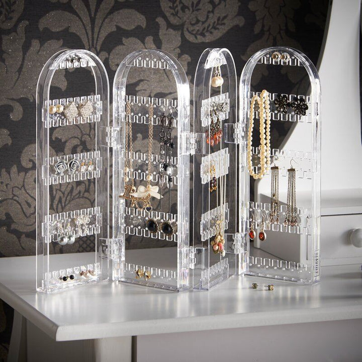 UNIQ Foldable jewellery stand for earrings &amp; necklaces - 2 sides - | Fashiongirl
