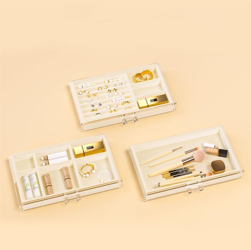 UNIQ Glasgow Vanity Makeup Mirror with 6 LED Bulbs and 3 Jewellery Storage Drawers - | Fashiongirl