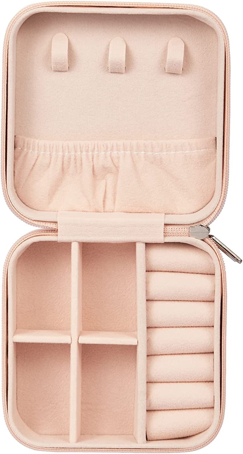 UNIQ Leatherette jewellery box for earrings - Pink Square - pink - Jewelry Box