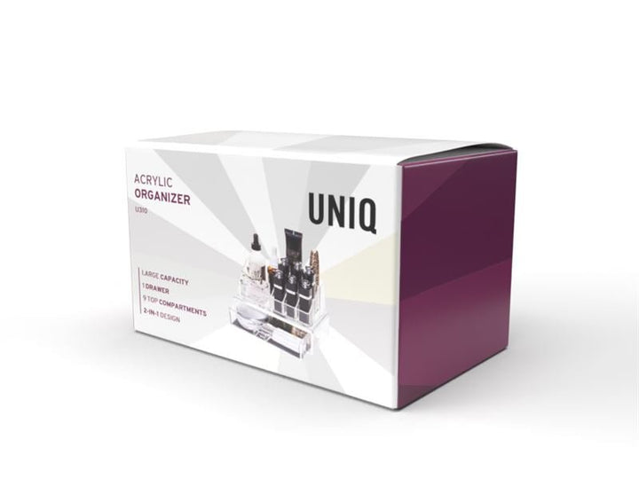 UNIQ Makeup Acrylic Organiser with 1 drawer + top, SF - 1061 - Organiser